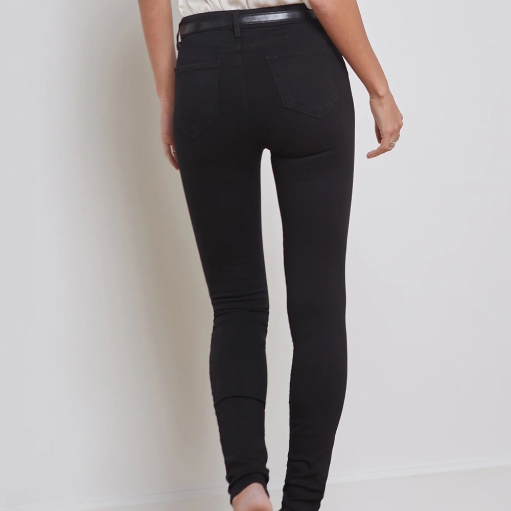 Lagence black coaxed wax skinny jeans